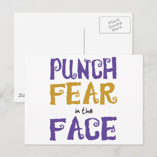 Punch Fear in Face Briefkaart (Voorkant / Achterkant)