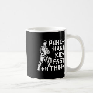 Punch Hard Kick Snel Denk Karate Martial Arts Koffiemok