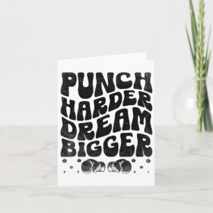 Punch Harder Dream Grotere Boxer Sportkracht Gy Kaart