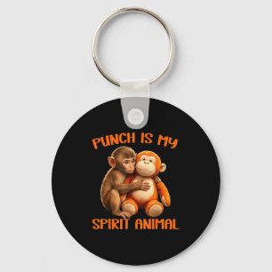 Punch is spirit dierlijk leuk punch aap meme sleutelhanger