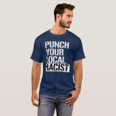 Punch je lokale racist t-shirt (Voorkant volledig)