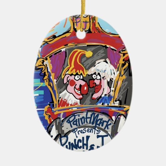 Punch & Judy door PaintMark Keramisch Ornament (Voorkant)