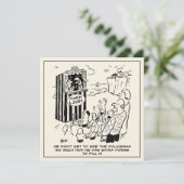 Punch & Judy Show op de strand Cartoon Kaart (Staand voorkant)