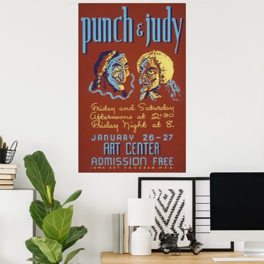 Punch & Judy Vintage Poster (Thuiskantoor)