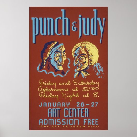 Punch & Judy Vintage Poster (Voorkant)