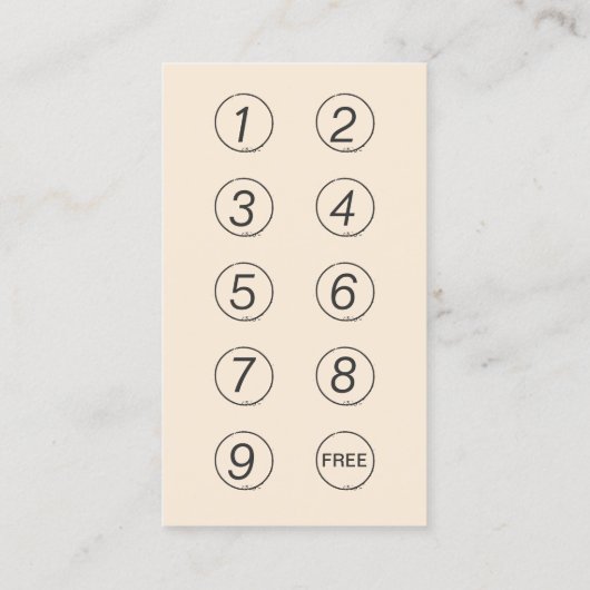 Punch Kaart | Anitique Scissor Damask Hair Salon Klantenkaartje (Achterkant)