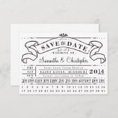 Punch Kaart  Ticket Banner Sla de datum op (Voorkant / Achterkant)