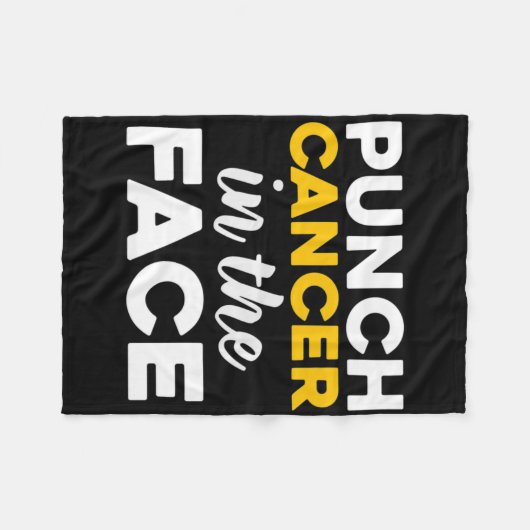 Punch (kindertijd) kanker in het gezicht bewustzij fleece deken (Voorkant (Horizontaal))
