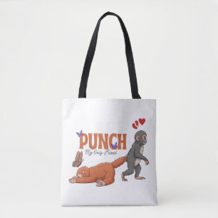 Punch‑kun & Plush Monkey – Kawaii voor Kinderen Tote Bag