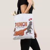 Punch‑kun & Plush Monkey – Kawaii voor Kinderen Tote Bag (Dichtbij)