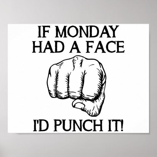 Punch Maandag Grappige Poster (Voorkant)