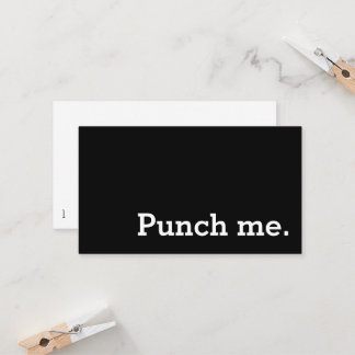 Punch me Simple Dark Loyalty Coffee Punch Card