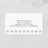 Punch me Simple Dark Loyalty Coffee Reward Card (Achterkant)