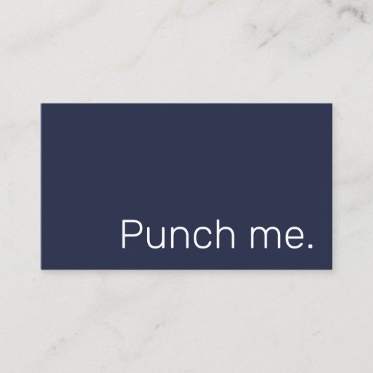 Punch me Simple Dark Loyalty Coffee Reward Card (Voorkant)