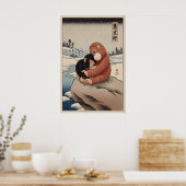 Punch Monkey Poster Japanese Macaque with (Keuken)