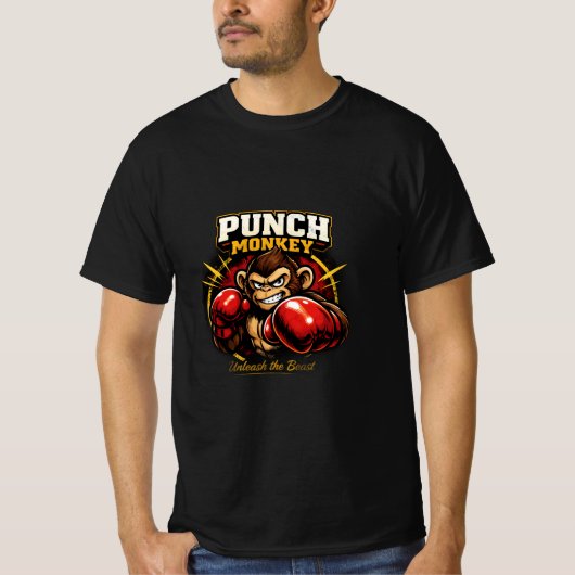 Punch Monkey T-shirt ontwerp (Voorkant)