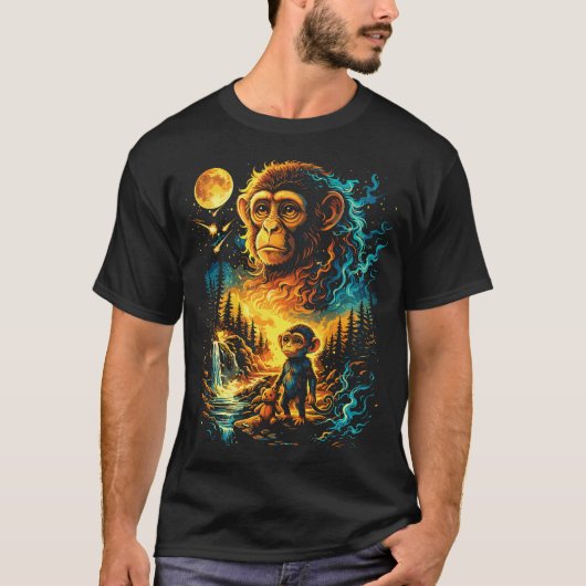 Punch Monkey Viraal Internet Meme T-shirt (Voorkant)
