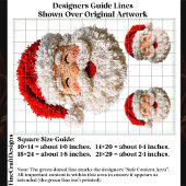 Punch Needle & Crochet Santa Faces ER6L Decoupage Tissuepapier