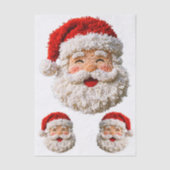 Punch Needle & Crochet Santa Faces ER6L Decoupage Tissuepapier (Voorkant)