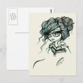 Punch of Color Girls Book Fantasy Art Briefkaart (Voorkant / Achterkant)