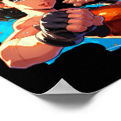 Punch On Sterke Vrouwen Kickbokser Poster (Hoek)