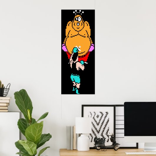 Punch Out King Hippo Poster (Thuiskantoor)