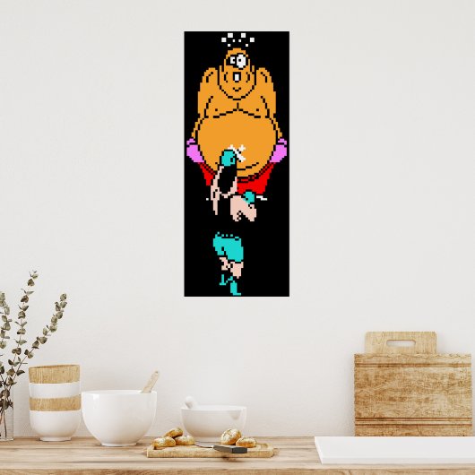 Punch Out King Hippo Poster (Keuken)