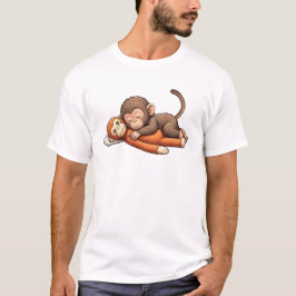 Punch The Baby Monkey Design T-shirt