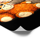 Punch the monkey cuddling stuffed animal meme poster (Hoek)