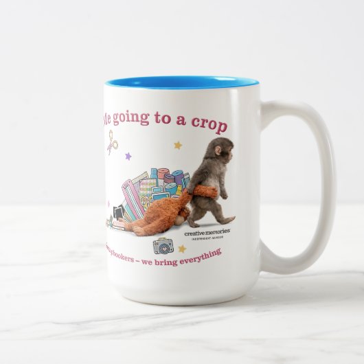 Punch the Monkey Tweekleurige koffiemok 15oz (Rechts)