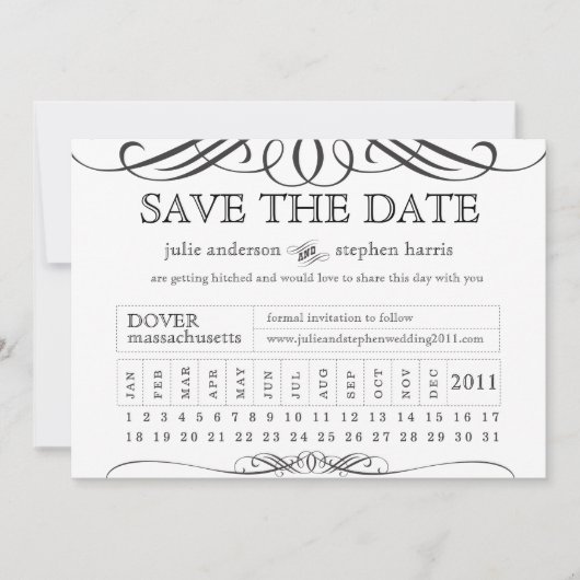 Punch Ticket Save the Date (Voorkant)