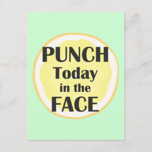 Punch Today in Face Briefkaart Inspirerend