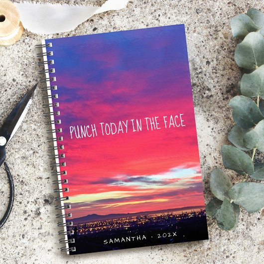 Punch Today in Face Hot Pink Harbour Sunrise Planner