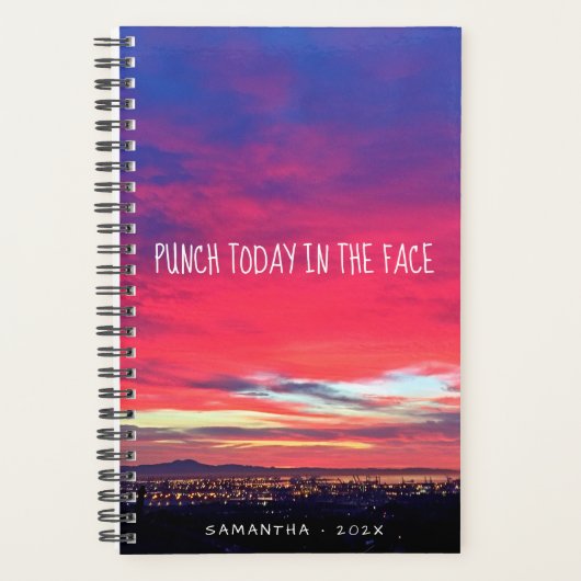 Punch Today in Face Hot Pink Harbour Sunrise Planner (Voorkant)