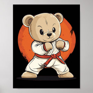 Punch-up van uw stijl met deze karate Beer ontwerp Poster