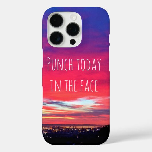 Punch Vandaag in Gezicht Heet Roze Blauw Kustzonso Case-Mate iPhone Case (Achterkant)