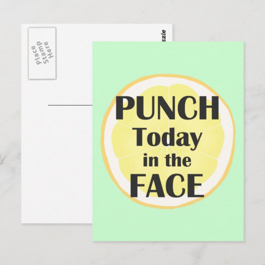 Punch vandaag in het gezicht Briefkaart Inspireren (Voorkant / Achterkant)
