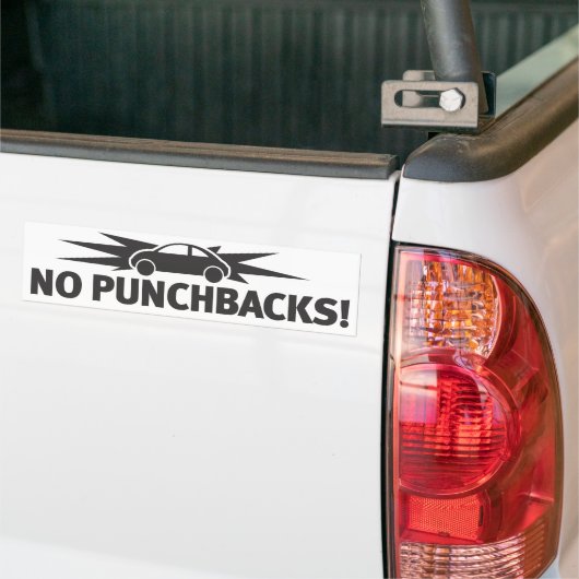 Punchbuggy Black - Geen Punchbacks! Bumpersticker (Op Truck)