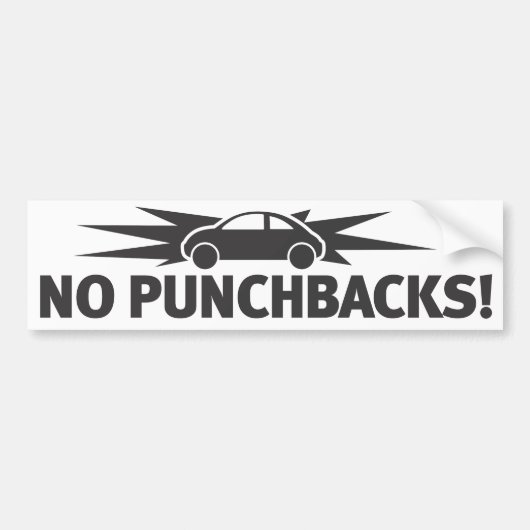 Punchbuggy Black - Geen Punchbacks! Bumpersticker (Voorkant)