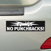 Punchbuggy White - geen Punchbacks! Bumpersticker (Op auto)