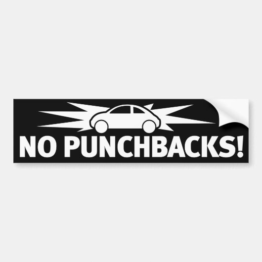 Punchbuggy White - geen Punchbacks! Bumpersticker (Voorkant)