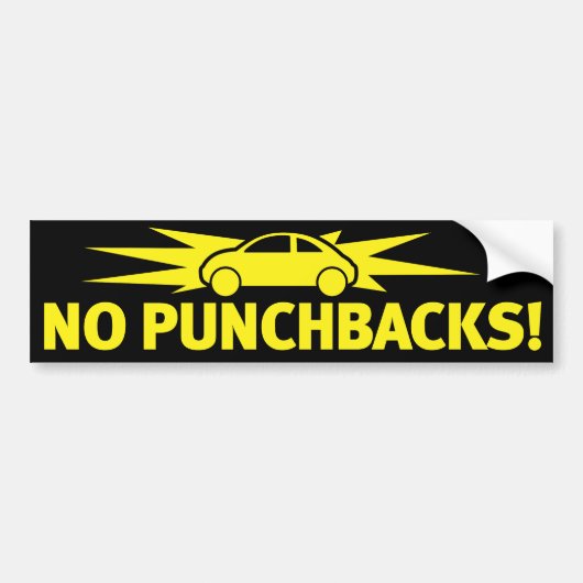 Punchbuggy Yellow - geen Punchbacks! Bumpersticker (Voorkant)