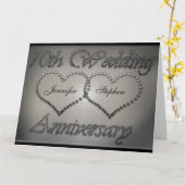 Punched Tin 10de huwelijksverjaardagskaart Kaart (Gele Bloem)