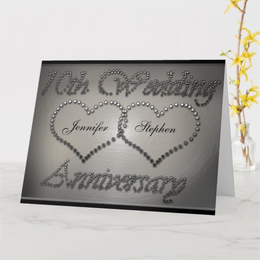 Punched Tin 10e huwelijksjubileumkaart Kaart (Gele Bloem)