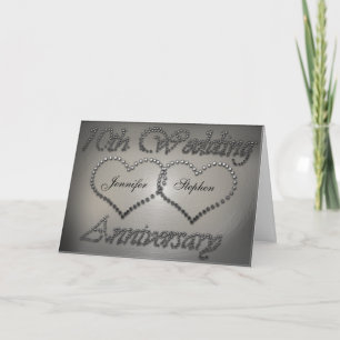 Punched Tin 10th Wedding Jubileum Kaart
