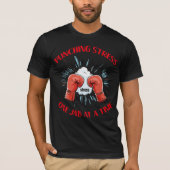 Punching Stress One Jab at a Time Boksen T-shirt (Voorkant)