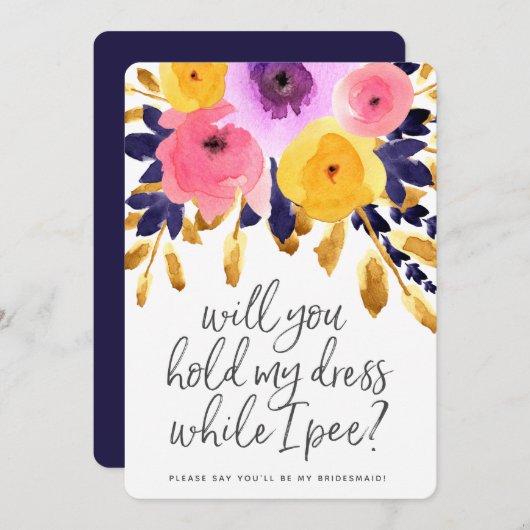 Punchy Petals | Weddenschap Kaart (Voorkant / Achterkant)