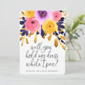 Punchy Petals | Weddenschap Kaart (Staand voorkant)