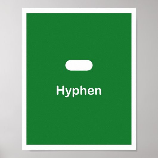 punctiemarkeringen — Hyphen Poster (Voorkant)
