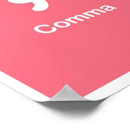 punctiemarkeringen — komma poster (Hoek)